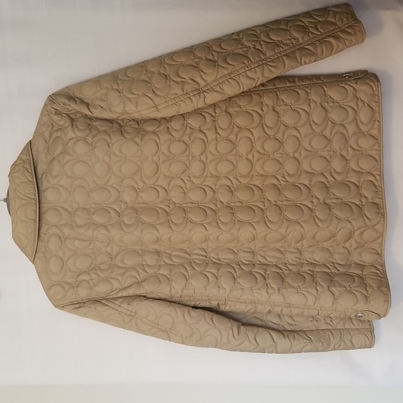 Coach Monogram Jacket Color: Tan Sz:S - Picture 6 of 10